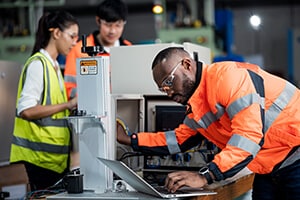What we certify and test Engineers working in a machine workshop